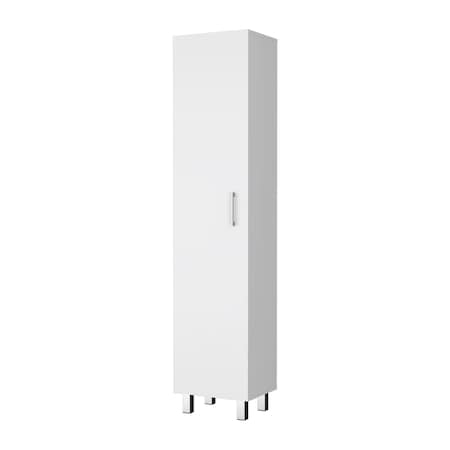 Homeroots 16" White Accent Cabinet With Four Shelves 518204