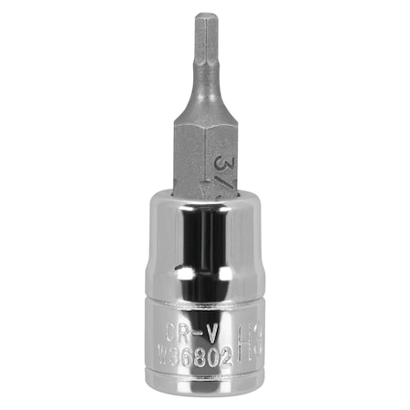 Performance Tool 1/4 In Dr. Hex Bit Socket 3/32 In, W36802 W36802