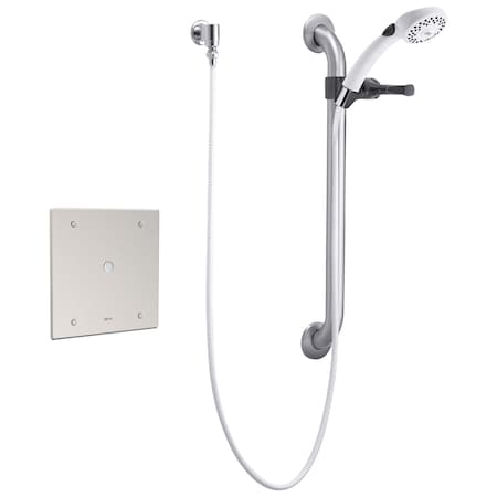 Delta Commercial 860T Electronic Shower Trim With Push Button Activator- Hardwire In Chrome 860T158