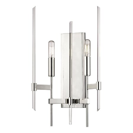 Hudson Valley Lighting Bari 2 Light Wall Sconce 11 In. Polished Nickel 9902-PN