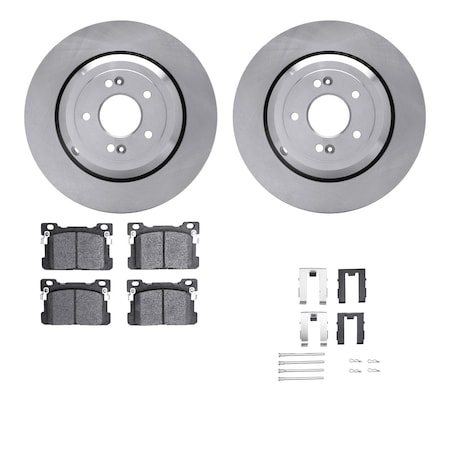 Dynamic Friction Co DFC Brake Rotor with 5000 Brake Pads and Hardware Kit 6512-10008