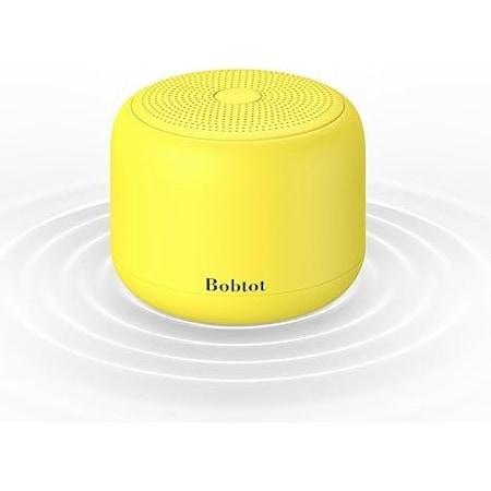 Bobtot Portable Bluetooth Speakers, Yellow, Wireless IPX5 Waterproof, 20hr, Rechargeable Battery, 803768