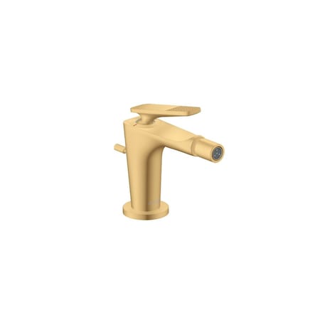 Axor Citterio C Single-Hole Bidet with Pop-Up Drain- Cubic Cut in Brushed Gold Optic 49211251