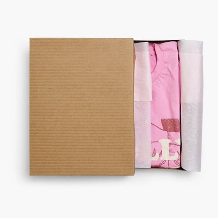 Nashville Wraps Brown Kraft Pinstripe 2 Piece Apparel Box, 11.5x8.5x1.5, 100PK AB2K