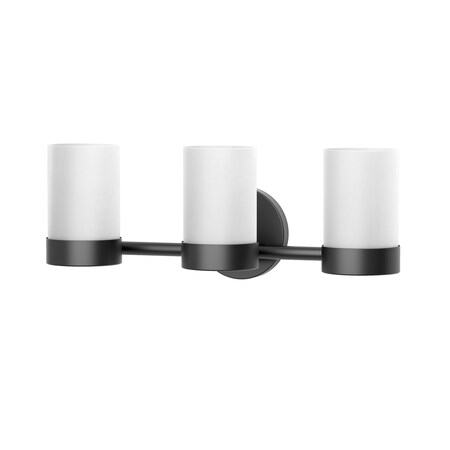 Gatco Glam Triple Sconce, Matte Black 1636MX