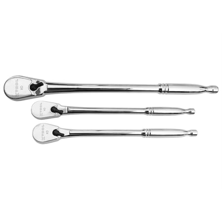 K-Tool International 3Pc 120 Tooth Ratchet Set ELT-3PC-L