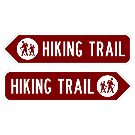 Sign Solutions Usa (Logo) Hiking Trail, 24 in W x Routed, Aluminum Sign DCS10HWT2406CUS00008