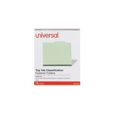 Universal Classification Folder, Letter, Green, 10PK UNV10271