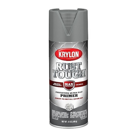 Krylon Rust Tough Spray Paint, Gray Primer, 12OZ K09205008