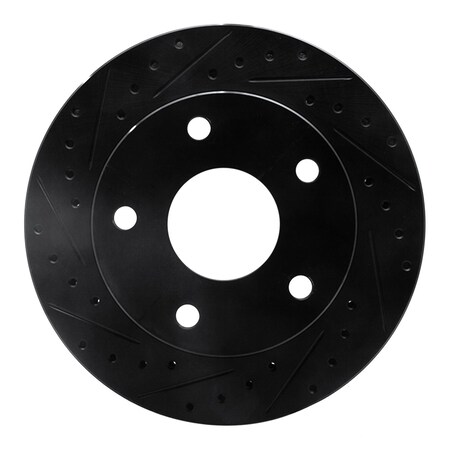Dynamic Friction Co DFC Brake Rotor - Drilled and Slotted - Black 633-40077L