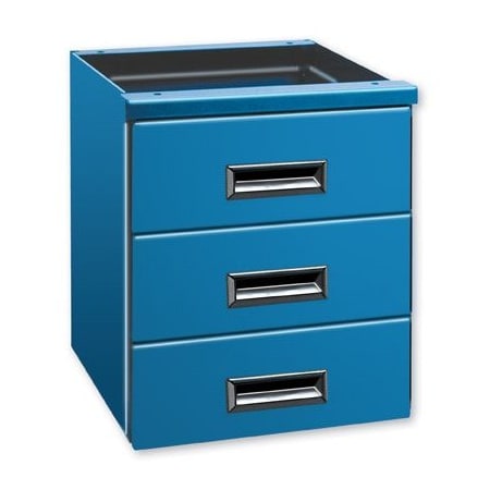 Pucel 3-Drawer Unit, 15.5 in W x 24 in D x 18.5 in H, Putty 1424-3