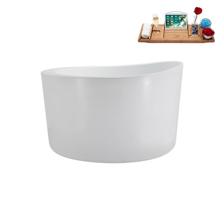 Streamline 43.3 in L, 43.3 in W, Glossy White, Acrylic, Reversible N3780BNK