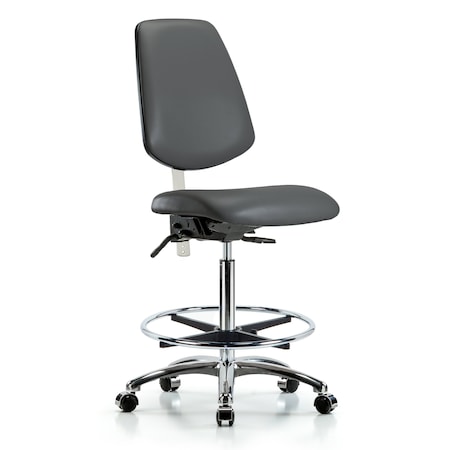 Blue Ridge Ergonomics Vinyl Clean Room Chair BR-NCR-VHBCH-MB-CR-T1-A0-CF-CC-8823