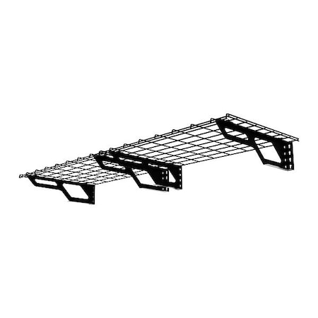 Zoro Select Wire Wall-Mount Shelving, Black, Steel SH-2X3-HM-02