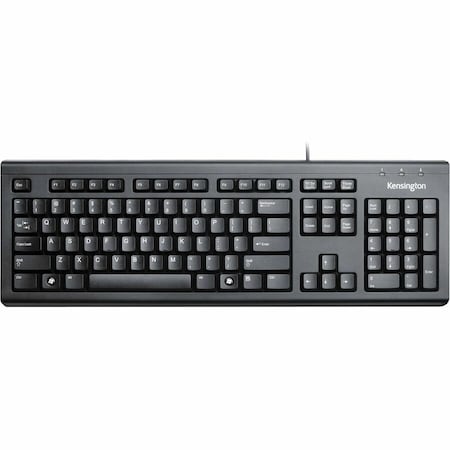 Kensington Keyboard for Life - Cable Connectivity - USB Interface - 104 Key - Membrane Keyswitch - Black K64370A