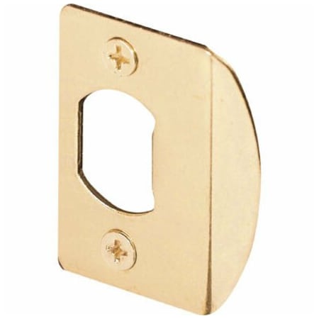 Defender Security Strike Plate, 2-1/4 in L, 1-7/16 in W, Steel, Brass E 2232