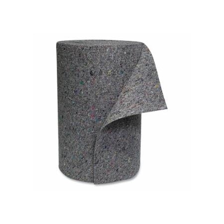 Spilfyter Recycled Fiber Rag Rug, 150 ft L x 36 in W, Universal, 50 gal Absorbtion, Gray 920-521040