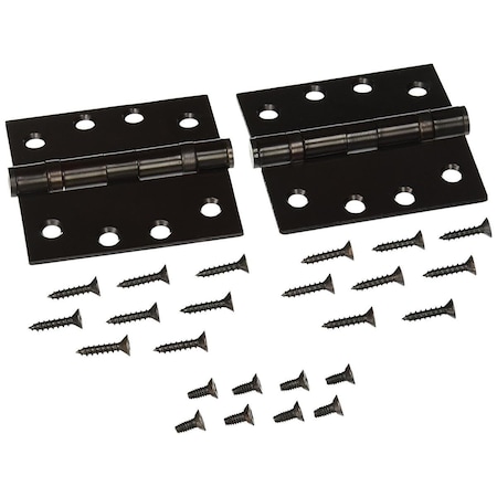 Patioplus 4 x 4 in. Square Hinge Heavy Duty Ball Bearing Steel - Oil Rubbed Bronze PA864524