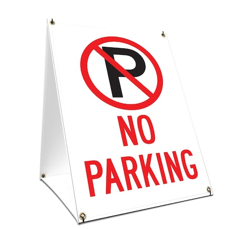 Signmission No Parking, 36 Inch x 24 Inch A-frame Yard Sign, Plastic Sign SBC-2436-No Parking
