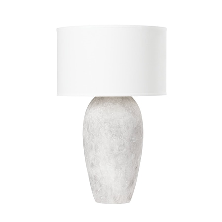 Troy Lighting Zeke 1 Light Table Lamp 18 In. Ceramic Weathered Grey PTL1020-CWG