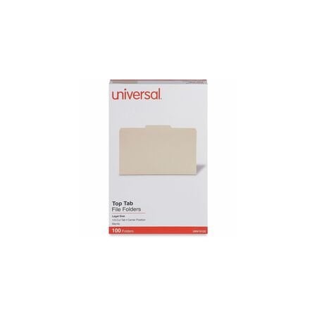 Universal File Folders, Manila, 100PK UNV15122