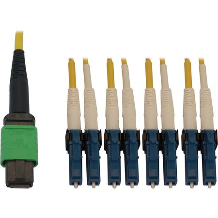Eaton Tripp Lite Series 400G Singlemode 9/125 OS2 Switchable Fiber Optic Cable 12F MTP/MPO-APC to 4x N390X-05M-8L-AP