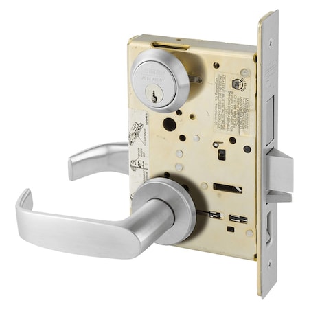 Sargent Grade 1 Apartment Corridor Door Mortise Lock, L - Lever, LN - Rose, Field Reversible, Conventional 8243 LNL 26D