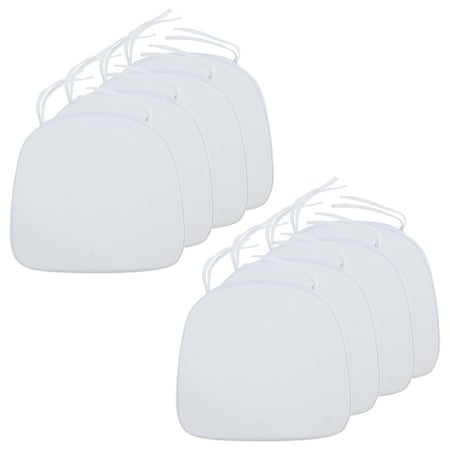 Leisuremod Modern Dining Chair Cushion Pads, White, 8PK CAC16W8