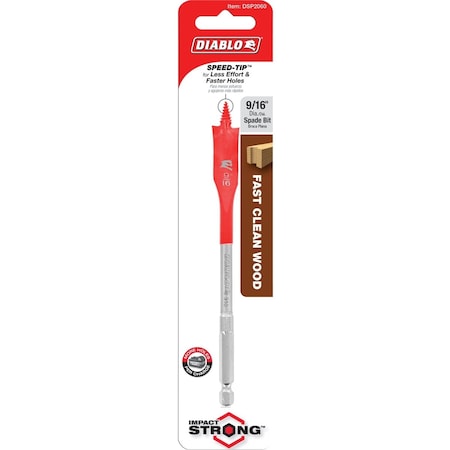 Diablo 9/16'' x 6'' SPEEDemon Spade Bit DSP2060