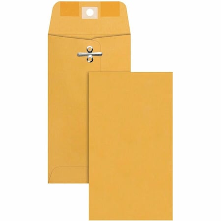 Quality Park Gummed Clasp Envelope, 28Lb, 3-3/8x6in, 100PK 37010