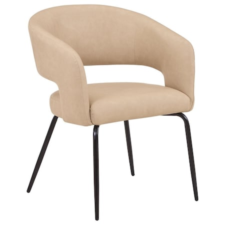 Leisuremod Gavin Series Modern Chair Black Frame in Light Taupe GDC52LTP