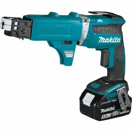 Makita 18V LXT BL 4,000 RPM Drywall Screwdriver Kit, Autofeed Mag (5.0Ah) XSF03TX2