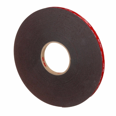 3M Foam Tape, Black, 36 yd L, 1/2 in W 75987
