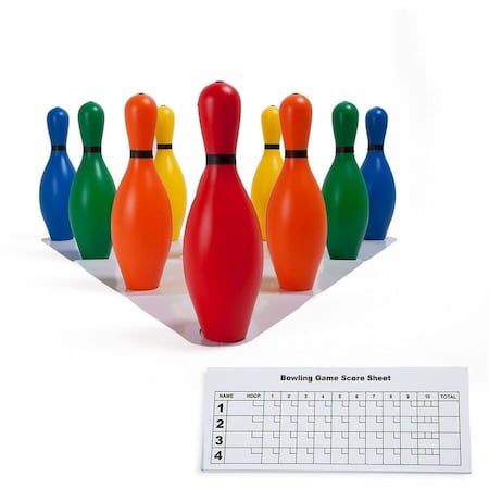 Champion Sports Multi-Color Bowling Weighted Pin, PK10 BP10CLR