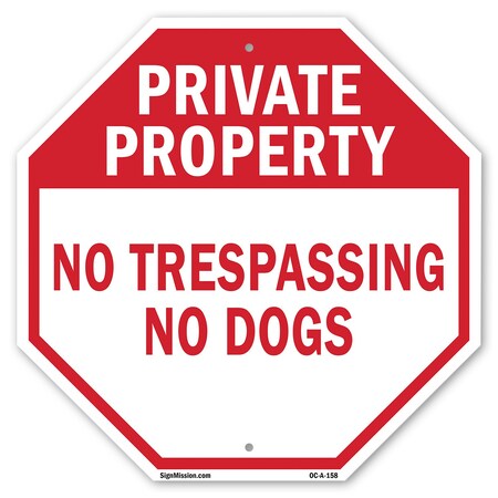 Signmission Private Property No Trespassing No, 10 Inch X 10 Inch, Aluminum Metal Signs OC-A-10-158