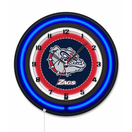 Holland Bar Stool Gonzaga 19 Double Neon Wall Clock Clk19BK