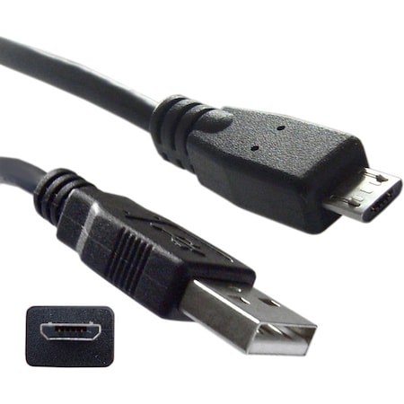 Cable Wholesale Micro USB 2.0 Cable, Black, Type A Male / Micro-B Male, 6 foot 10U2-03106BK