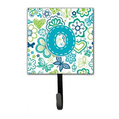 Carolines Treasures Letter O Flowers And Butterflies Teal Blue Leash and Key Holder CJ2006-OSH4
