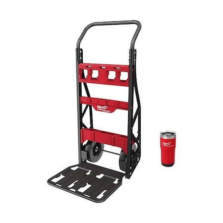 Milwaukee Tool PACKOUT 2-Wheel Cart + 20oz Tumbler 48-22-8415, 48-22-8392R