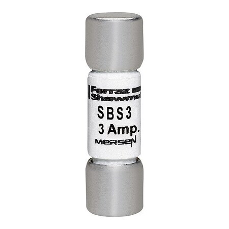 Mersen Fuse, 1 3/8 in L, 600 V AC, 3 A SBS3