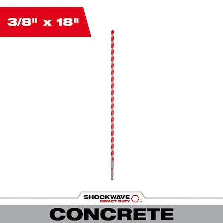 Milwaukee Tool Hammer Drill Bit, 18" L 48-20-9023