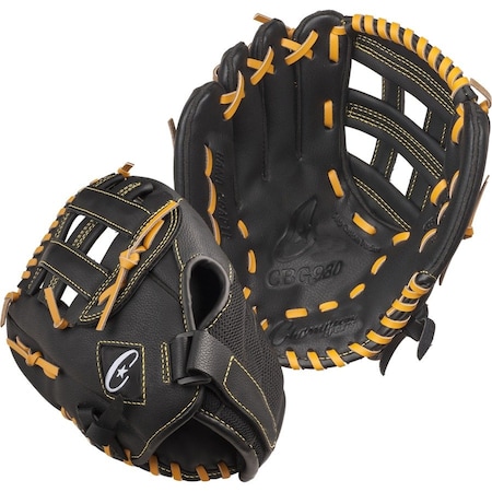 Champion Sports Fielder's Glove, Nylon, Black cbg930rh