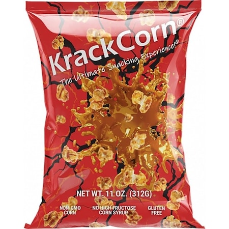 Krackcorn 860003389515 Popcorn, Caramel, Salt, Savory, Sweet Flavor, 11 oz Bag 89512