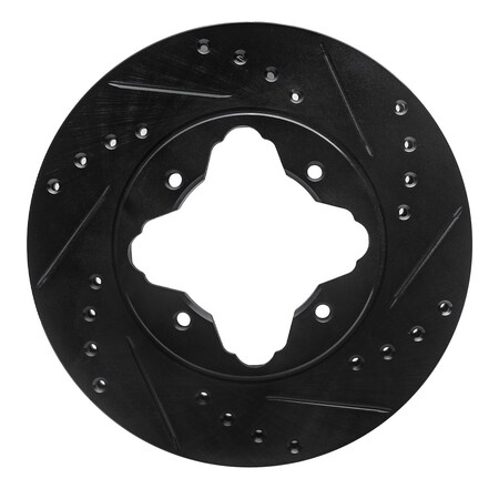 Dynamic Friction Co DFC Brake Rotor - Drilled and Slotted - Black 633-59017R