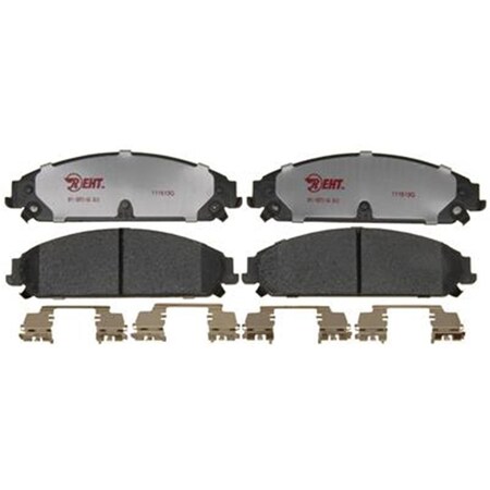 R/M Brakes RM Brakes EHT1058H Ceramic Brake Pad Set With Hardware R53-EHT1058H