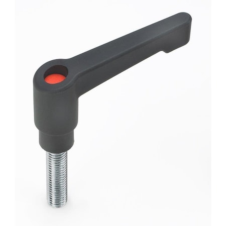 Morton Safety Adjustable Clamping Lever, 5/16in-18 Thread Size, 1.57in Long Threaded Stud SH-828