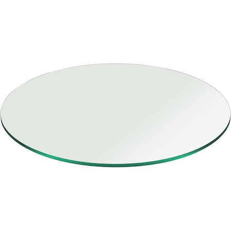 Fab Glass And Mirror 48in in Round Glass Table Top 3/8in Thick Pencil Polish Edge Tempered by, Wall Mirror 48RT10THPETE