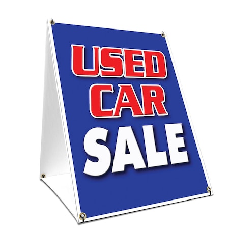 Signmission Used Car Sale, 36 Inch x 24 Inch A-frame Yard Sign, Plastic Sign SBC-2436-Used Car Sale