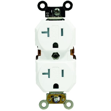 Leviton 20 amps 125 V Duplex White Outlet 5-20R TBR20-00W