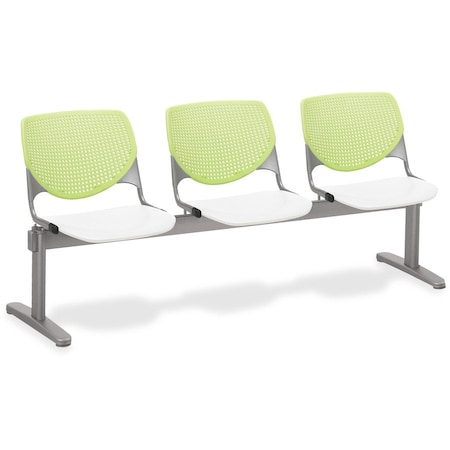 Kfi Kool Beam Seat Beam Seating, Tan Back, 71 in W 22" L 31" H, Polypropylene Seat 2300BEAM3-BP14-SP08